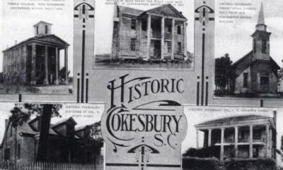 Historic Cokesbury S.C. Lithograph image. Click for full size.