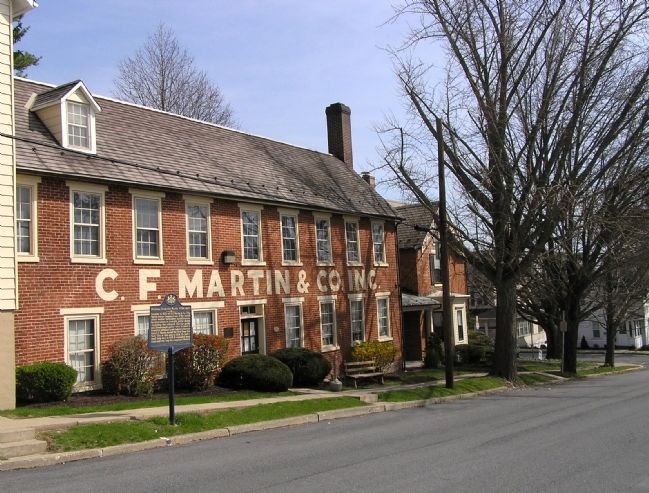 Wide view of the Christian Frederick Martin Marker. Click for full size. Wide view of the Christian Frederick Martin Marker image. Click for full size.