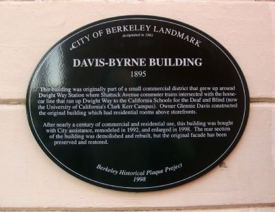 Davis-Byrne Building Marker. Click for full size. Davis-Byrne Building Marker image. Click for full size.
