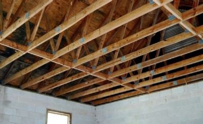 Cokesbury Village -<br>Mt. Arial Church Ceiling Timbers image. Click for full size.