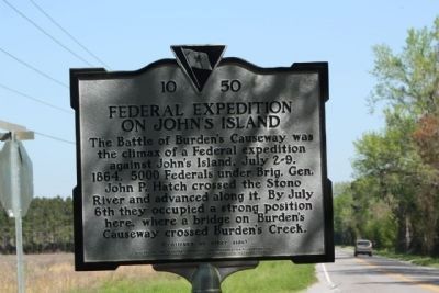 Federal Expedition on John's Island Marker image. Click for full size.