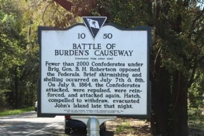 Battle of Burden's Causeway Marker image. Click for full size.