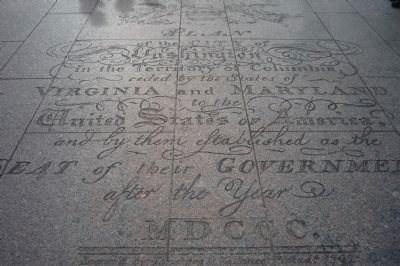 Freedom Plaza - inscription at east end image. Click for full size.