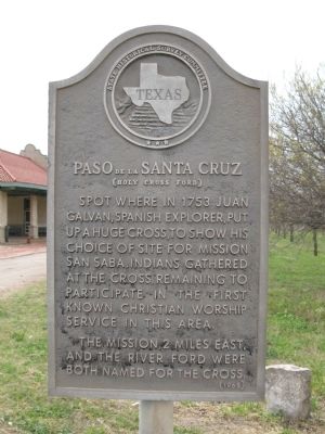 Paso de la Santa Cruz Marker image. Click for full size.