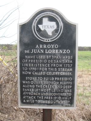 Arroyo de Juan Lorenzo Marker. Click for full size. Arroyo de Juan Lorenzo Marker image. Click for full size.