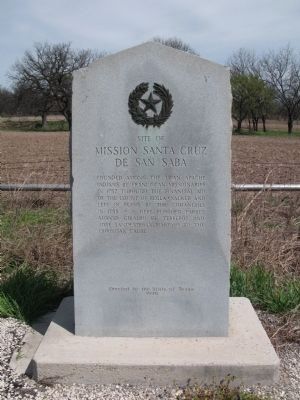 Site of Mission Santa Cruz de San Saba Marker image. Click for full size.
