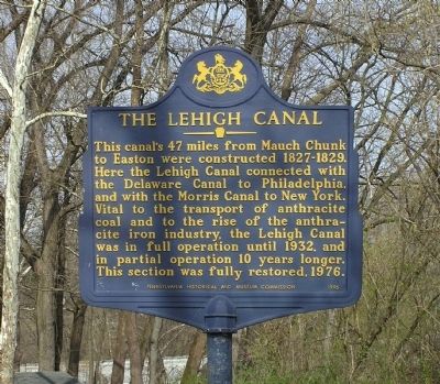 The Lehigh Canal Marker image. Click for full size.