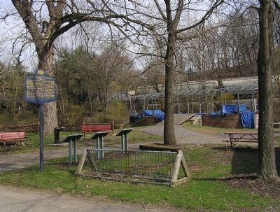 Wide view of the Lehigh Canal Marker. Click for full size. Wide view of the Lehigh Canal Marker image. Click for full size.