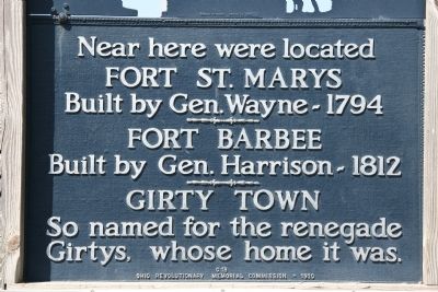 Fort St. Marys / Fort Barbee / Girty Town Marker image. Click for full size.