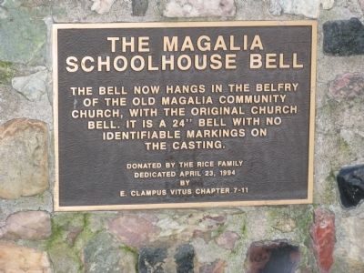 Lower Marker - The Magalia Schoolhouse Bell image. Click for full size.