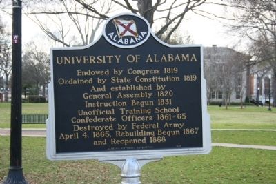 University of Alabama Marker. Click for full size. University of Alabama Marker image. Click for full size.