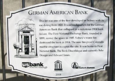 German American Bank Marker. Click for full size. German American Bank Marker image. Click for full size.