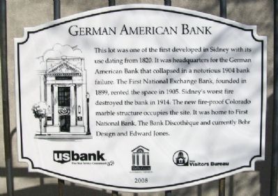 German American Bank Marker image. Click for full size.