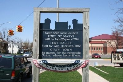 Fort St. Marys / Fort Barbee / Girty Town Marker image. Click for full size.