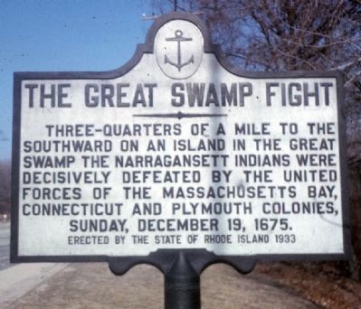 The Great Swamp Fight Marker image. Click for full size.
