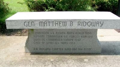 Ohio Korean War Memorial Ridgway Bench image. Click for full size.