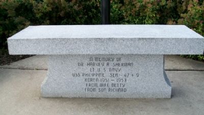 Ohio Korean War Memorial Sherman Bench image. Click for full size.