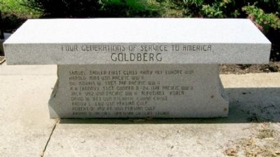 Ohio Korean War Memorial Goldberg Family Bench image. Click for full size.