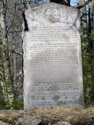 7th Day Baptist Churches of Hopkinton and Westerly Marker image. Click for full size.