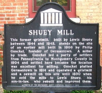 Shuey Mill Marker image. Click for full size.