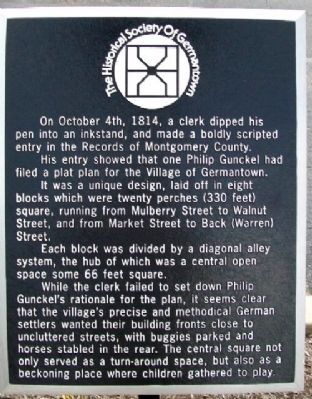 The Village of Germantown Marker image. Click for full size.