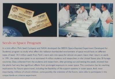 Parks -<br>Seeds in Space Program image. Click for full size.