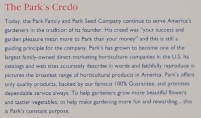 Parks -<br>The Park's Credo image. Click for full size.