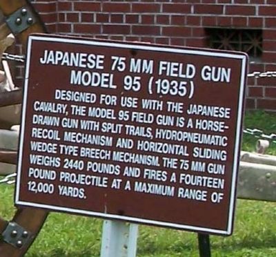 Japanese 75mm Field Gun Marker image. Click for full size.