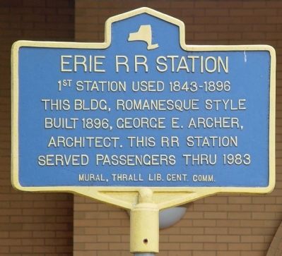 Erie RR Station Marker image. Click for full size.