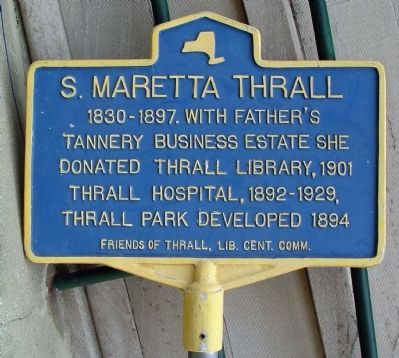 S. Maretta Thrall Marker. Click for full size. S. Maretta Thrall Marker image. Click for full size.