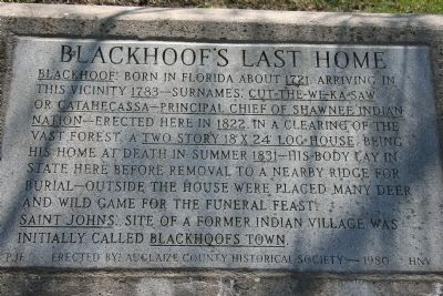Blackhoof's Last Home Marker. Click for full size. Blackhoof's Last Home Marker image. Click for full size.
