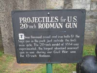 Projectiles for U.S. 20-inch Rodman Gun Marker image. Click for full size.