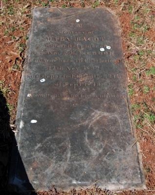 Mary Bacot (1832-1843) Tombstone image. Click for full size.