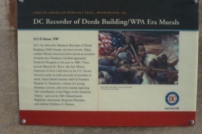 DC Recorder of Deeds Building/WPA Era Murals Marker image. Click for full size.