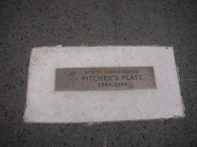 Location of Shea Stadium Pitchers Plate (mound) image. Click for full size.