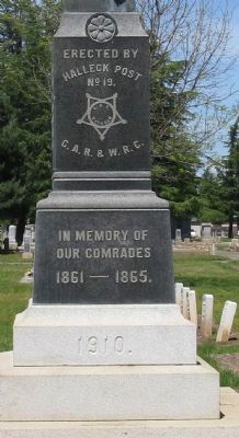 Chico Cemetery G.A.R. Monument - Front image. Click for full size.