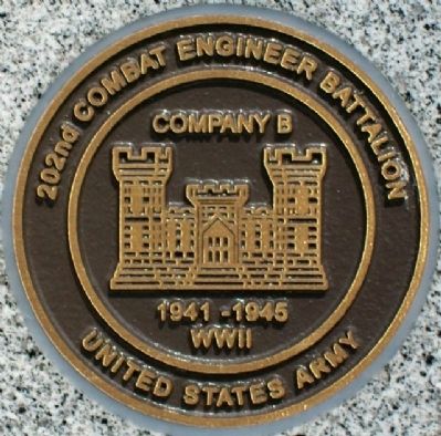Co B 202nd Cmbt Engr Bn Medallion. Click for full size. Co B 202nd Cmbt Engr Bn Medallion image. Click for full size.