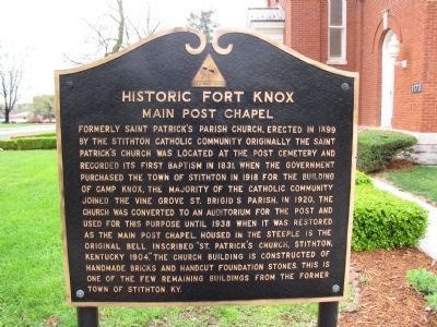 Main Post Chapel Marker image. Click for full size.