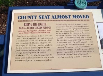 Left Section - - County Seat Almost Moved Marker image. Click for full size.