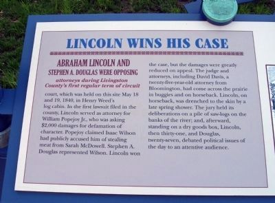 Left Section - - Lincoln Wins His Case Marker image. Click for full size.