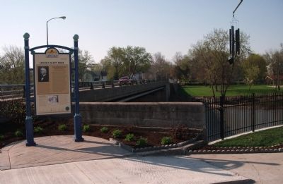 Lincoln Slept Here Marker (Vermilion River). Click for full size. Lincoln Slept Here Marker (Vermilion River) image. Click for full size.
