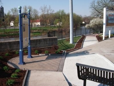 Vermilion River Walk-way & 'Lincoln Slept Here Marker'. Click for full size. Vermilion River Walk-way & 'Lincoln Slept Here Marker' image. Click for full size.