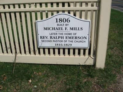 Mills - Emerson House Marker. Click for full size. Mills - Emerson House Marker image. Click for full size.