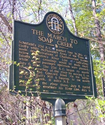 The March to Soap Creek Marker image. Click for full size.