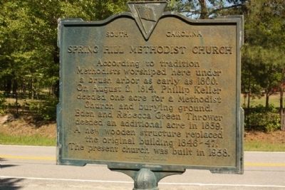 Spring Hill Methodist Church Marker image. Click for full size.