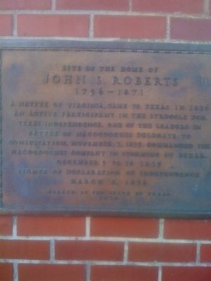 Homesite of John S. Roberts Marker image. Click for full size.
