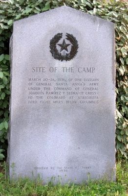 Site of the Camp of Gen. Joaqun Ramrez y Sesma Marker image. Click for full size.