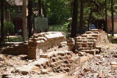 Archdale Hall Marker and ruins as seen amid today's community image. Click for full size.