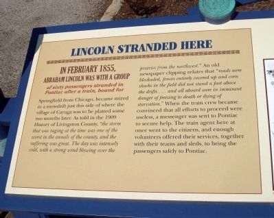 Left Section - - Lincoln Stranded Here Marker. Click for full size. Left Section - - Lincoln Stranded Here Marker image. Click for full size.