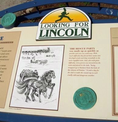Middle Section - - Lincoln Stranded Here Marker. Click for full size. Middle Section - - Lincoln Stranded Here Marker image. Click for full size.
